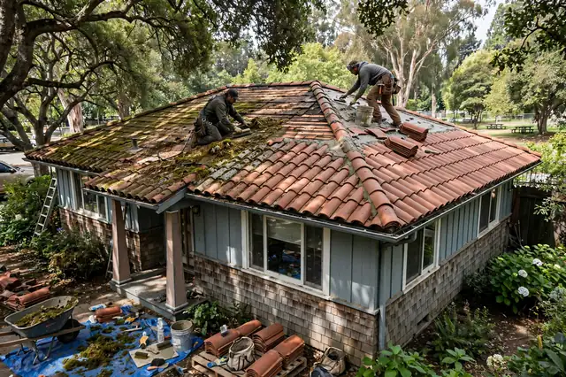 Reemplazo de techos comerciales en una casa en Belle Air, San Bruno, CA