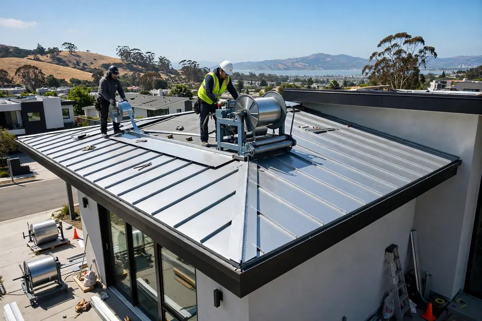 Reemplazo de techos comerciales en una casa en Crestmoor, San Bruno, CA