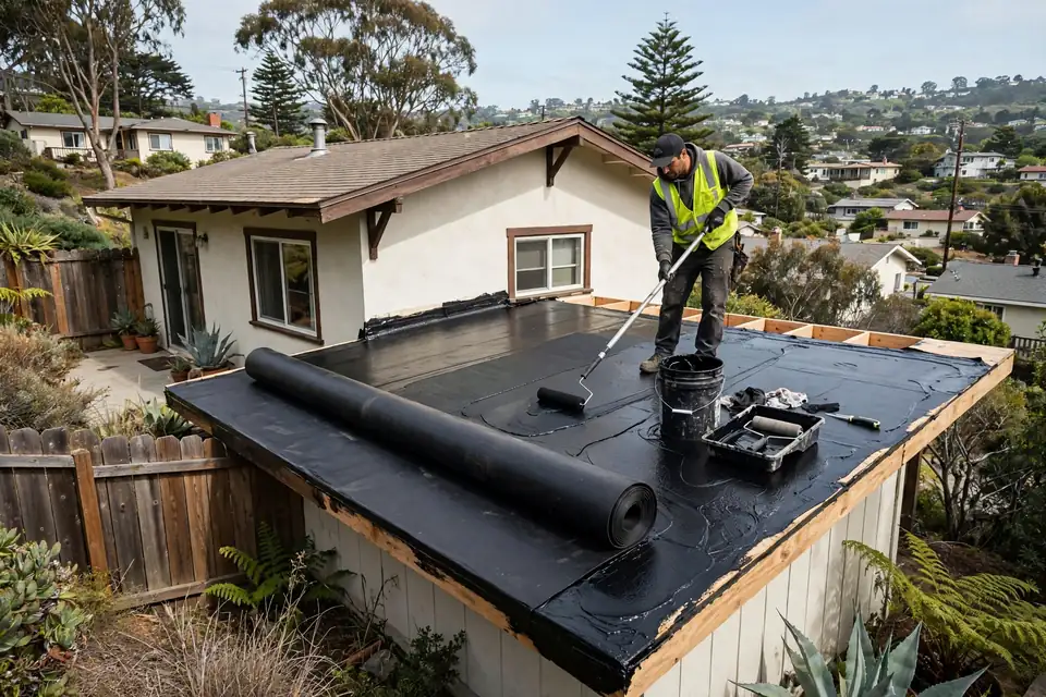 Reemplazo de techos comerciales en una casa en Rollingwood, San Bruno, CA