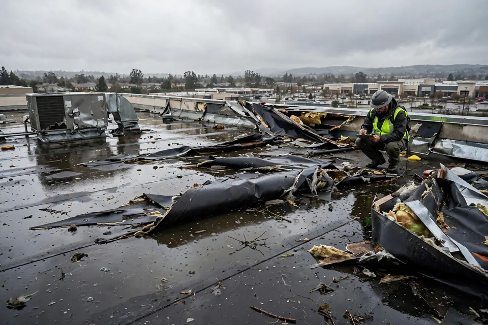 Reemplazo de techos planos (TPO y EPDM) en una casa en Mills Park, San Bruno, CA