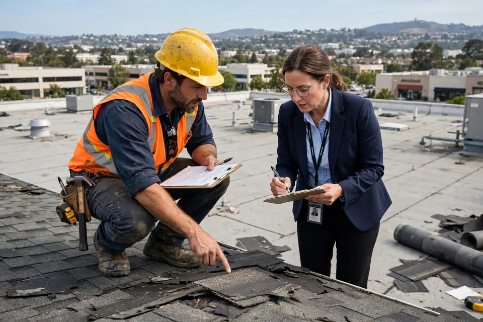 Reemplazo de techos planos (TPO y EPDM) en una casa en Portola Highlands, San Bruno, CA