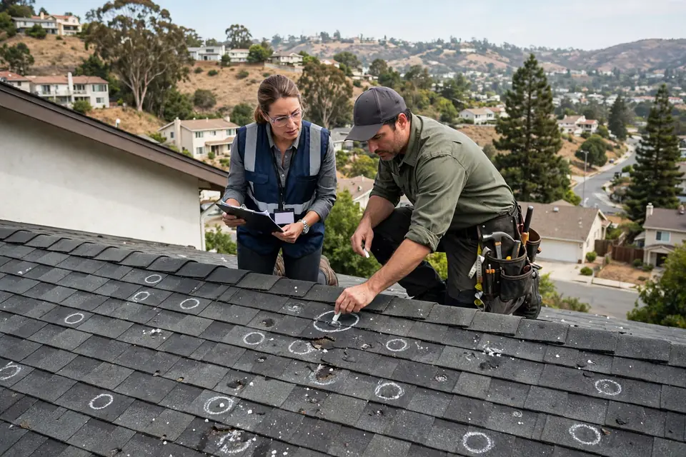Reemplazo de techos planos (TPO y EPDM) en una casa en la montaña San Bruno, San Bruno, CA