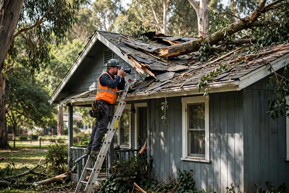 Reemplazo de techos con reclamo al seguro en una casa en Lomita Park, San Bruno, CA