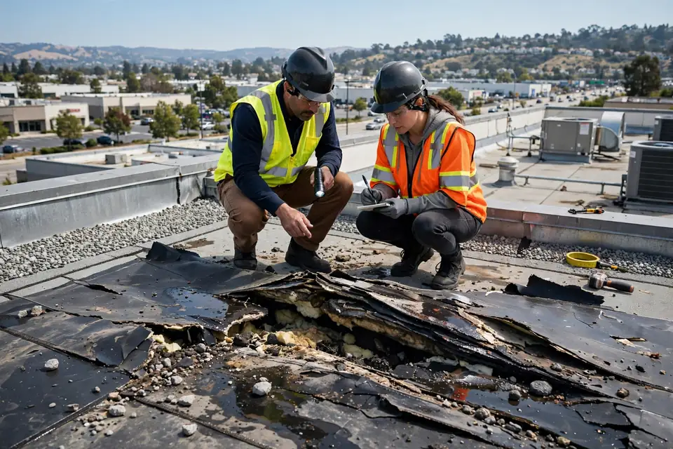 Reemplazo de techos con reclamo al seguro en una casa en Mills Park, San Bruno, CA