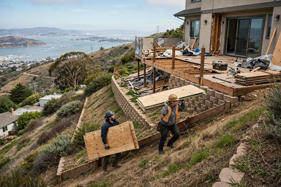 Reemplazo de techos metálicos en una casa en Belle Air, San Bruno, CA