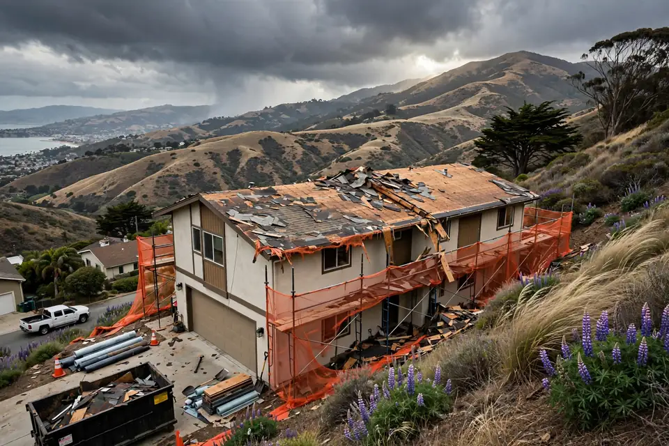 Reemplazo de techos metálicos en una casa en el parque San Bruno, San Bruno, CA