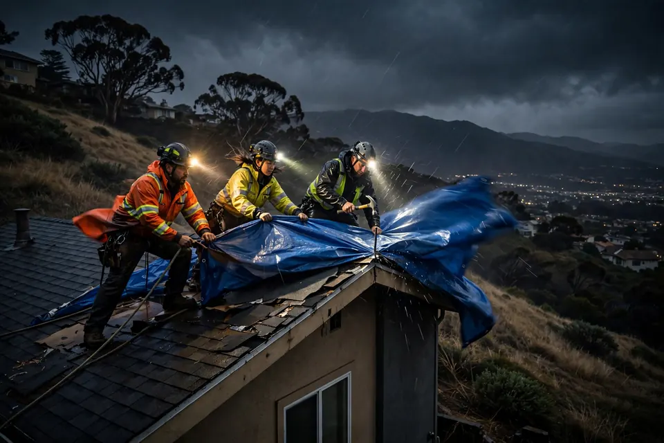 Reemplazo parcial de techos en una casa en Tanforan, San Bruno, CA