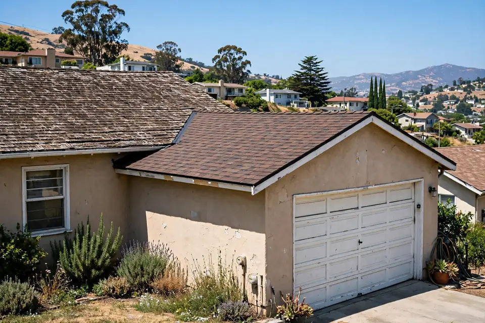 Remoción total y reemplazo de la cubierta en una casa en Rollingwood, San Bruno, CA