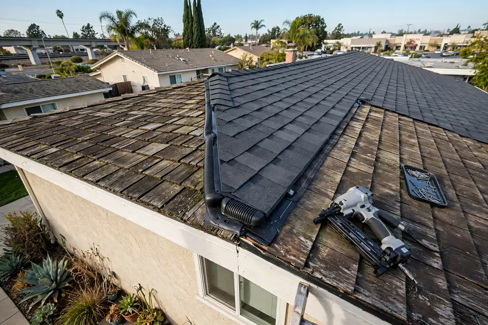 Mejora de la ventilación del techo en una casa en Belle Air, San Bruno, CA