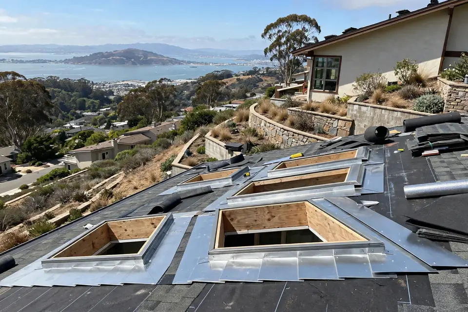 Mejora de la ventilación del techo en una casa en la montaña San Bruno, San Bruno, CA