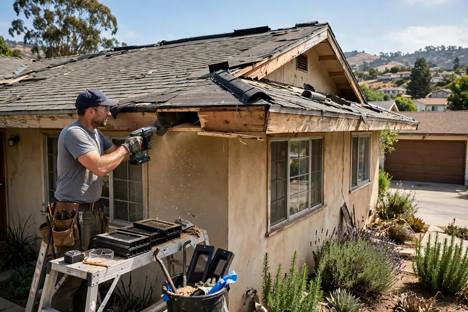 Reemplazo de tragaluces durante el retecho en una casa en el parque San Bruno, San Bruno, CA
