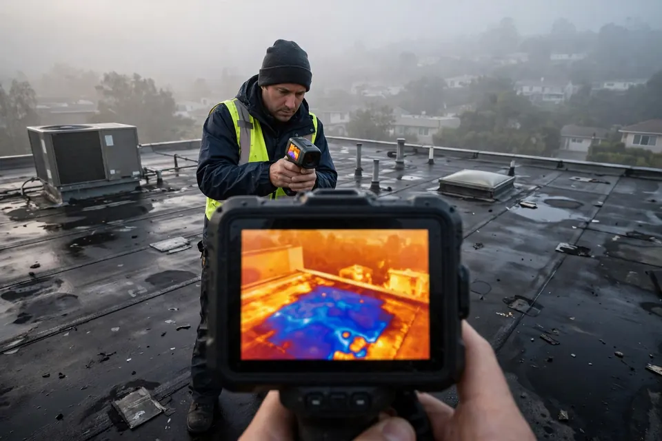 Reemplazo de techos por daños de tormenta en una casa en Portola Highlands, San Bruno, CA