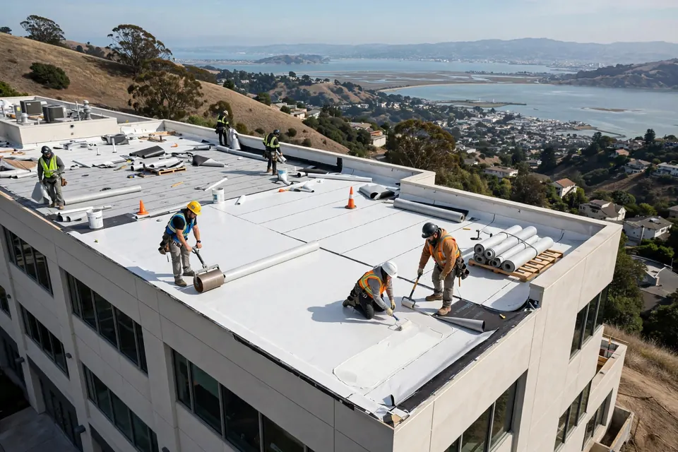 Reemplazo de techos por daños de tormenta en una casa en la montaña San Bruno, San Bruno, CA