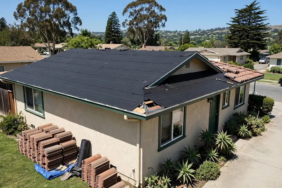 Reemplazo de techos de teja en una casa en Belle Air, San Bruno, CA