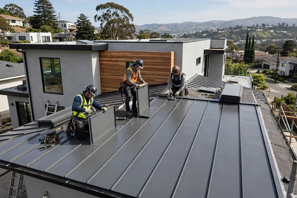 Reemplazo de techos metálicos en una casa de San Bruno, CA por Roof Replacement Co